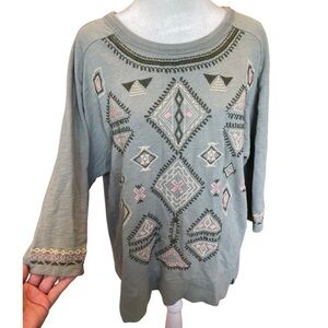 Sonoma embroidered elegant top L